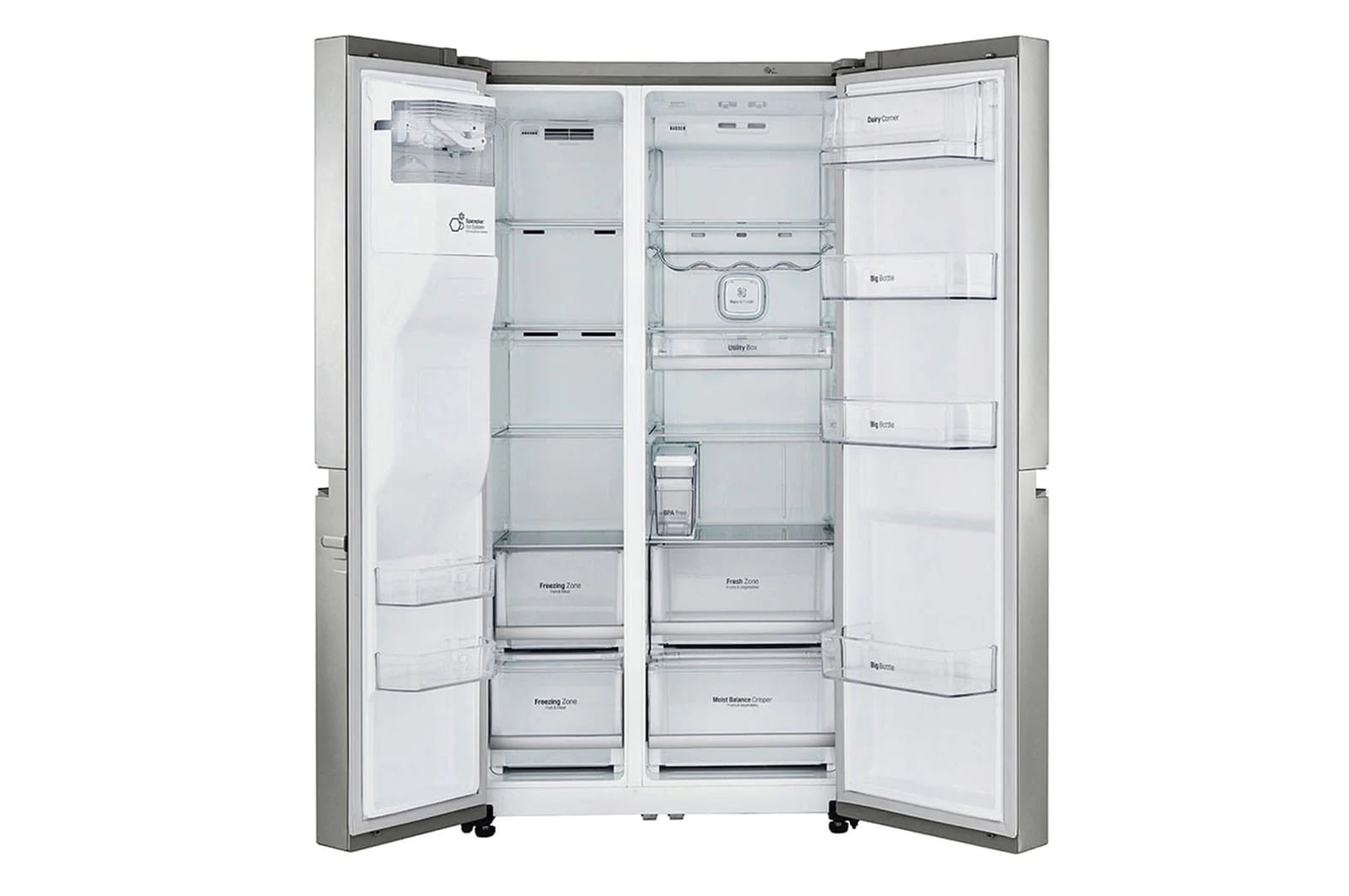 LG GC - J337CSAL 220 volt Side by Side Door in Door 874 liter Stainless Steel Refrigerator 220v 240 volts 50 hz - 220 - Electronics