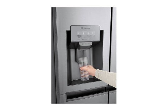 LG GCL247SL 220v Refrigerator Stainless Steel 24 Cu Ft Side by Side With Ice and Water Refrigerator for 220 Volts 240 volt 50Hz - 220 - Electronics