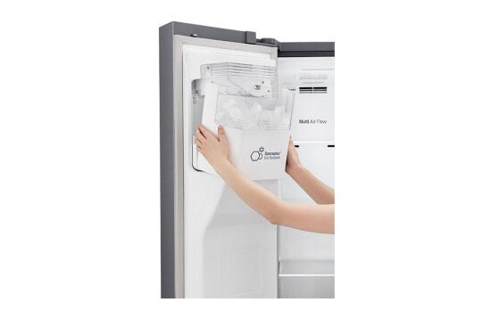LG GCL247SL 220v Refrigerator Stainless Steel 24 Cu Ft Side by Side With Ice and Water Refrigerator for 220 Volts 240 volt 50Hz - 220 - Electronics