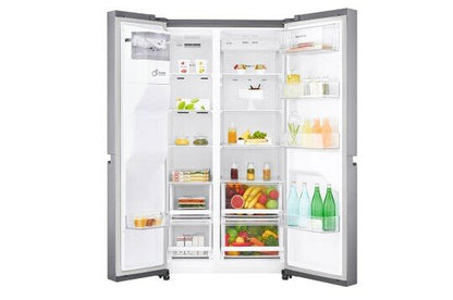 LG GCL247SL 220v Refrigerator Stainless Steel 24 Cu Ft Side by Side With Ice and Water Refrigerator for 220 Volts 240 volt 50Hz - 220 - Electronics