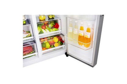 LG GCL247SL 220v Refrigerator Stainless Steel 24 Cu Ft Side by Side With Ice and Water Refrigerator for 220 Volts 240 volt 50Hz - 220 - Electronics