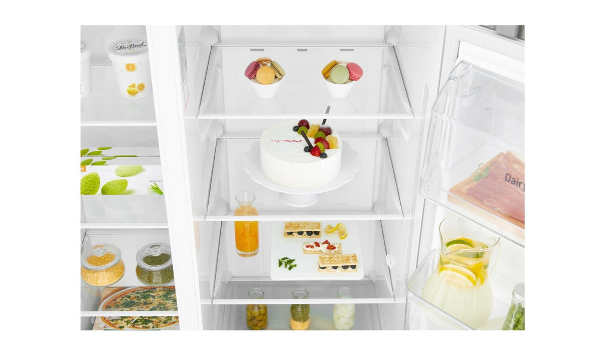 LG GSL760 / GCL247SLKV 220v Refrigerator Stainless Steel 24 Cu Ft Side by side With Ice and Water Refrigerator for 220 Volts 240 volt 50Hz - 220 - Electronics