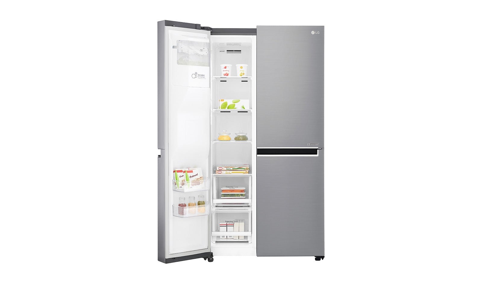 LG GSL760 / GCL247SLKV 220v Refrigerator Stainless Steel 24 Cu Ft Side by side With Ice and Water Refrigerator for 220 Volts 240 volt 50Hz - 220 - Electronics