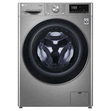 LG Washer Dryer Combo (2 in 1) 10 KG Capacity F4V5RGP2T Silver Platinum Color 220v 240 volts 50 hz - 220 - Electronics