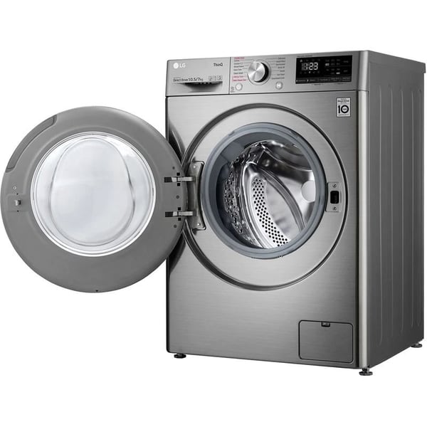 LG Washer Dryer Combo (2 in 1) 10 KG Capacity F4V5RGP2T Silver Platinum Color 220v 240 volts 50 hz - 220 - Electronics