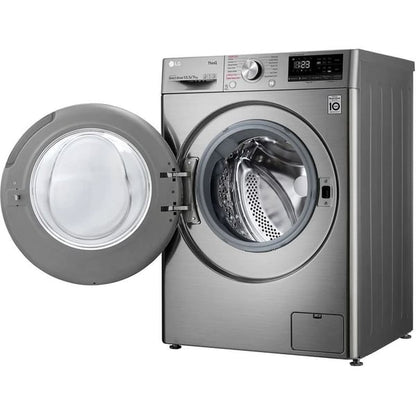 LG Washer Dryer Combo (2 in 1) 10 KG Capacity F4V5RGP2T Silver Platinum Color 220v 240 volts 50 hz - 220 - Electronics