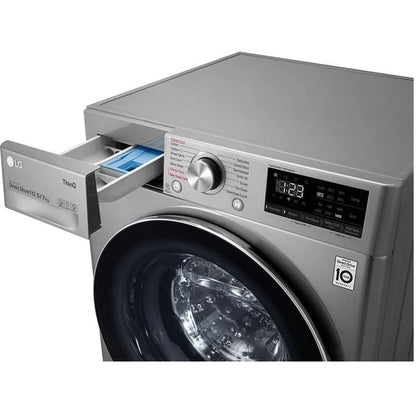 LG Washer Dryer Combo (2 in 1) 10 KG Capacity F4V5RGP2T Silver Platinum Color 220v 240 volts 50 hz - 220 - Electronics
