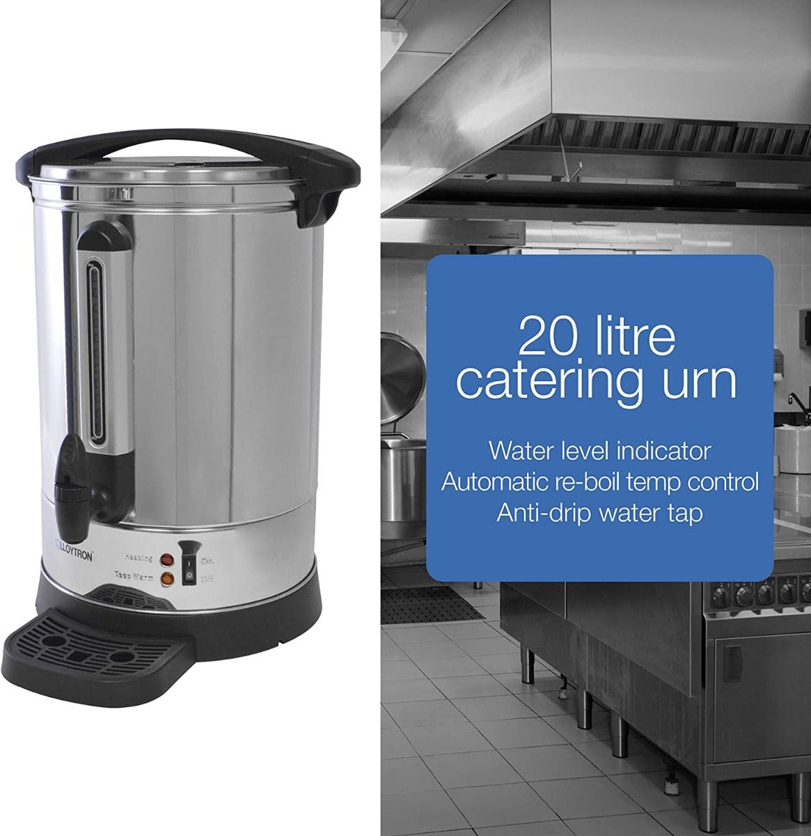 LLOYTRON 220 volt urn 20 liter Electric Coffee and Tea URN 220v 240 volts 50 hz E1920 - 220 - Electronics