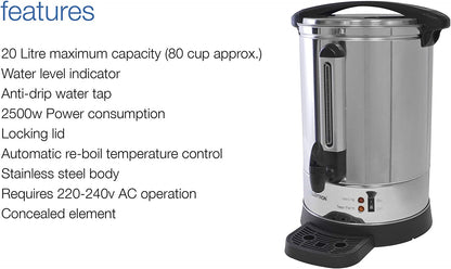 LLOYTRON 220 volt urn 20 liter Electric Coffee and Tea URN 220v 240 volts 50 hz E1920 - 220 - Electronics