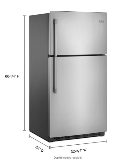Maytag 220 volt top freezer refrigerator 21 cu ft top mount 220v 240 volts 50 hz - 220 - Electronics