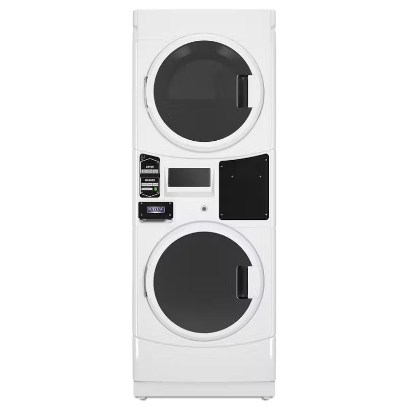 MAYTAG MLE22PNAGW 220 volt COMMERCIAL ELECTRIC SUPER - CAPACITY STACK WASHER DRYER Laundry center stacked - 220 - Electronics