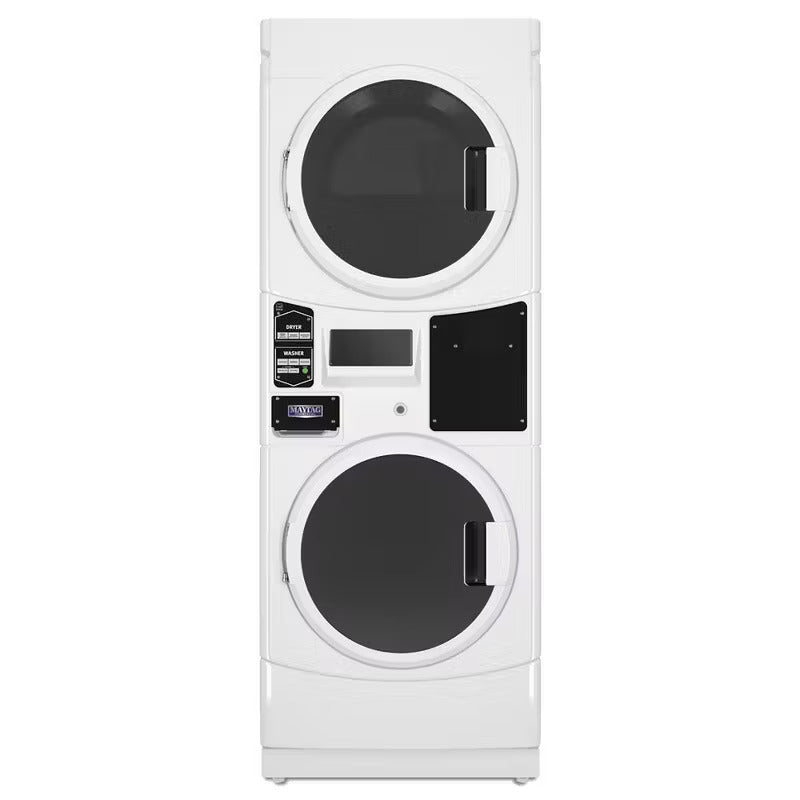MAYTAG MLE22PRTGW 220 volt COMMERCIAL ELECTRIC SUPER - CAPACITY STACK WASHER DRYER Laundry center stacked - 220 - Electronics