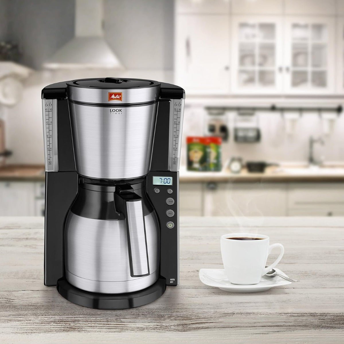 Melitta 220 volts coffee maker with 15 cup Insulated Thermal Carafe Jug 220v 50 hz - 220 - Electronics