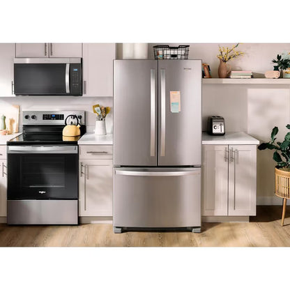Whirlpool 220 Volts 50 Hz Refrigerator French Door with Elevated Deli Drawer and Adjustable Storage WRFF3036S220v