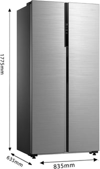 Midea 220 volts Side by Side refrigerator Fridge 460 liter Silver 220v 240 volts 50 hz MDRS619FGF46220v - 220 - Electronics