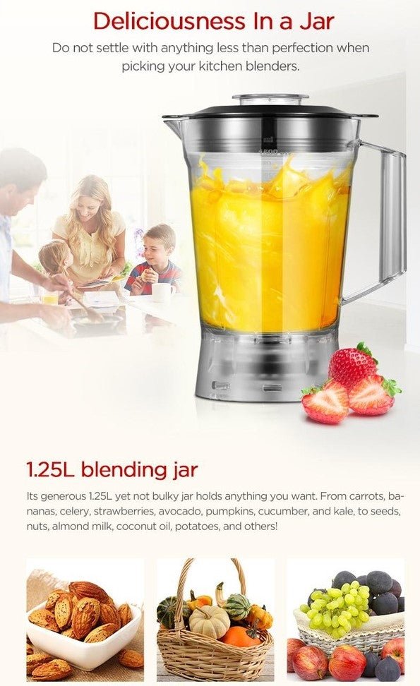 Midea MBL35BK 1.25 Liter Blender 220 - 240 Volts 50/60 Hz - 220 - Electronics