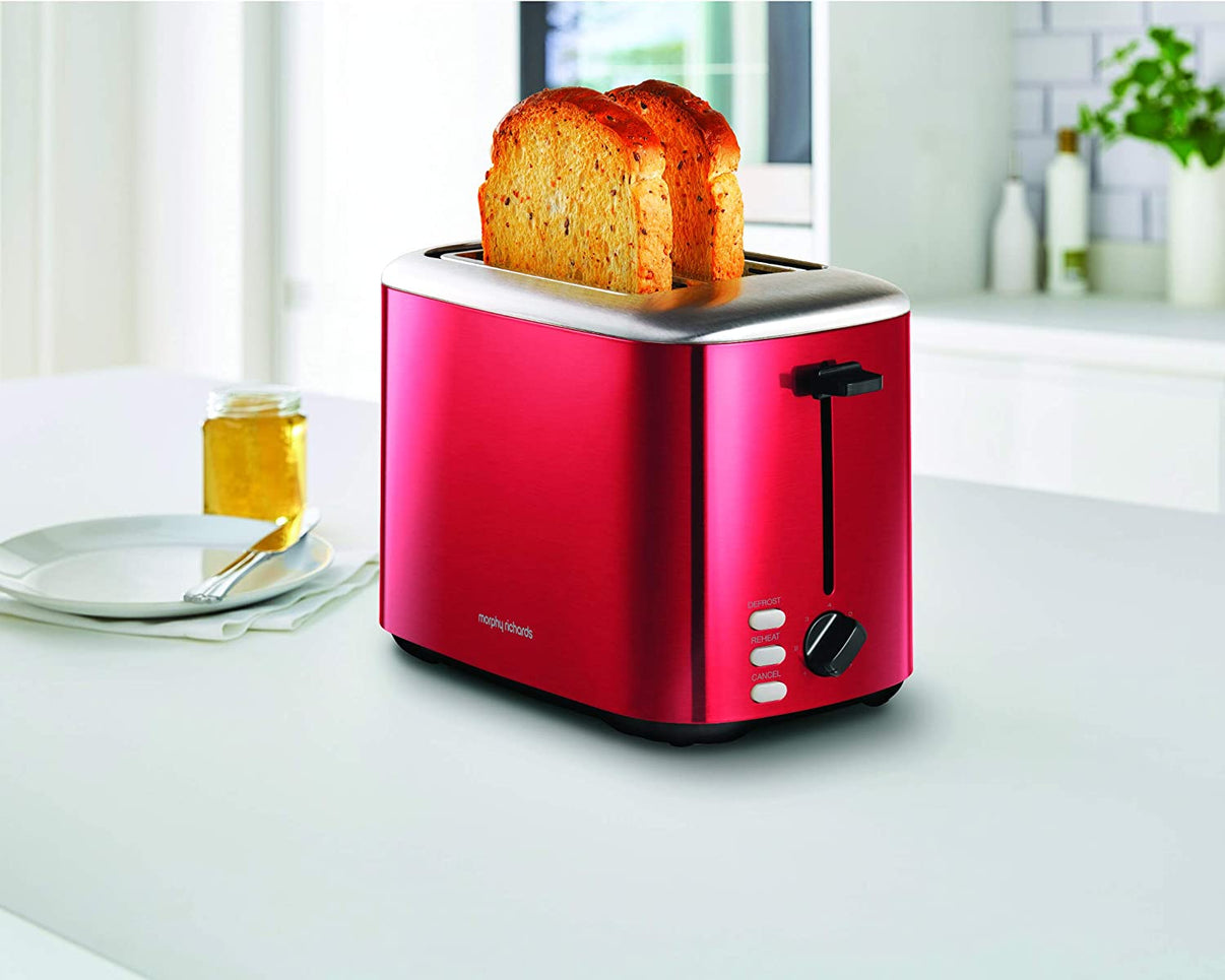 Morphy Richards 220 volts toaster 2 slice Red 222066 220v 240 volt 222066 - 220v - 220 - Electronics