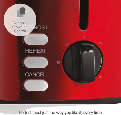 Morphy Richards 220 volts toaster 2 slice Red 222066 220v 240 volt 222066 - 220v - 220 - Electronics