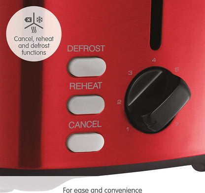 Morphy Richards 220 volts toaster 2 slice Red 222066 220v 240 volt 222066 - 220v - 220 - Electronics