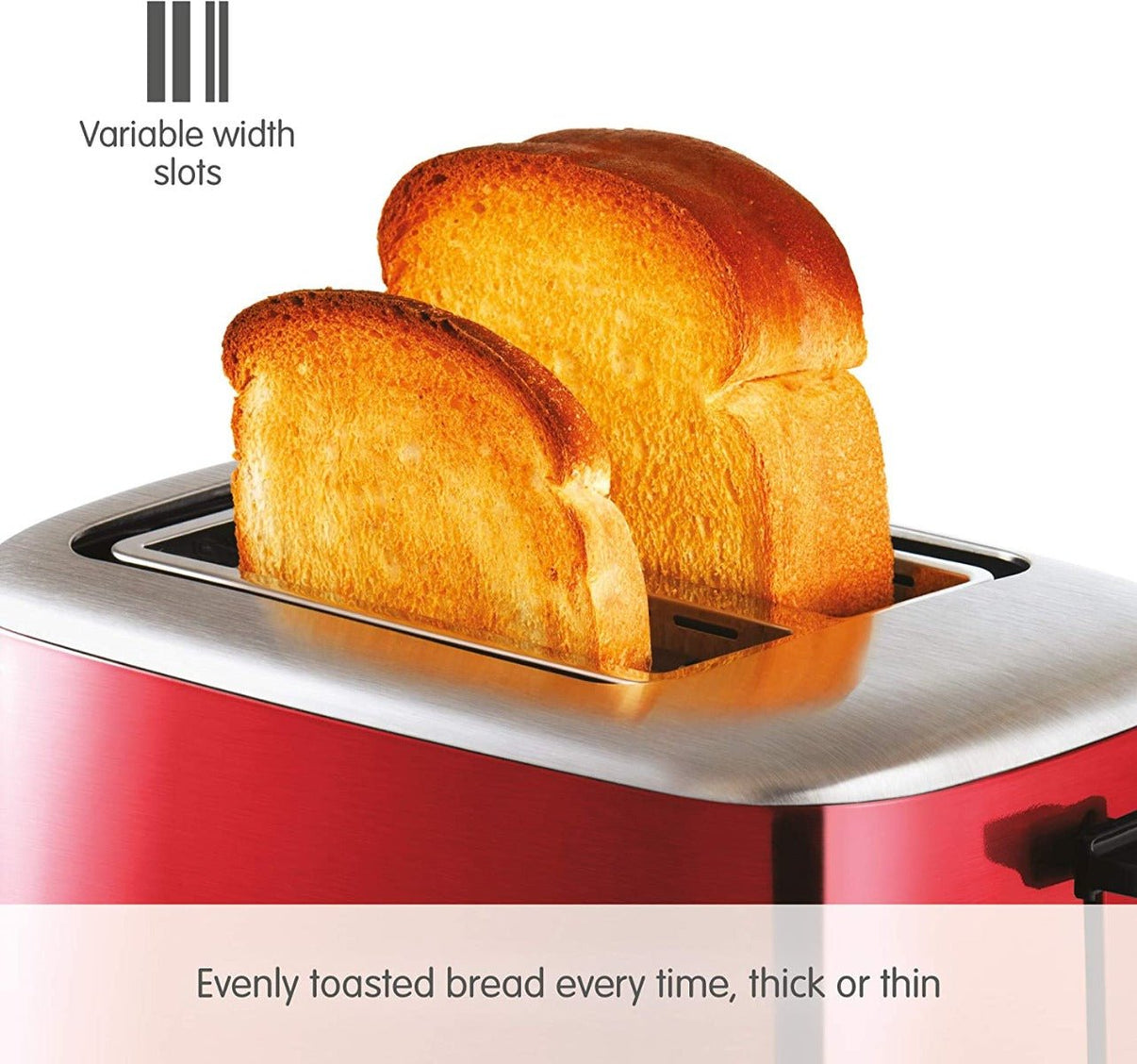 Morphy Richards 220 volts toaster 2 slice Red 222066 220v 240 volt 222066 - 220v - 220 - Electronics