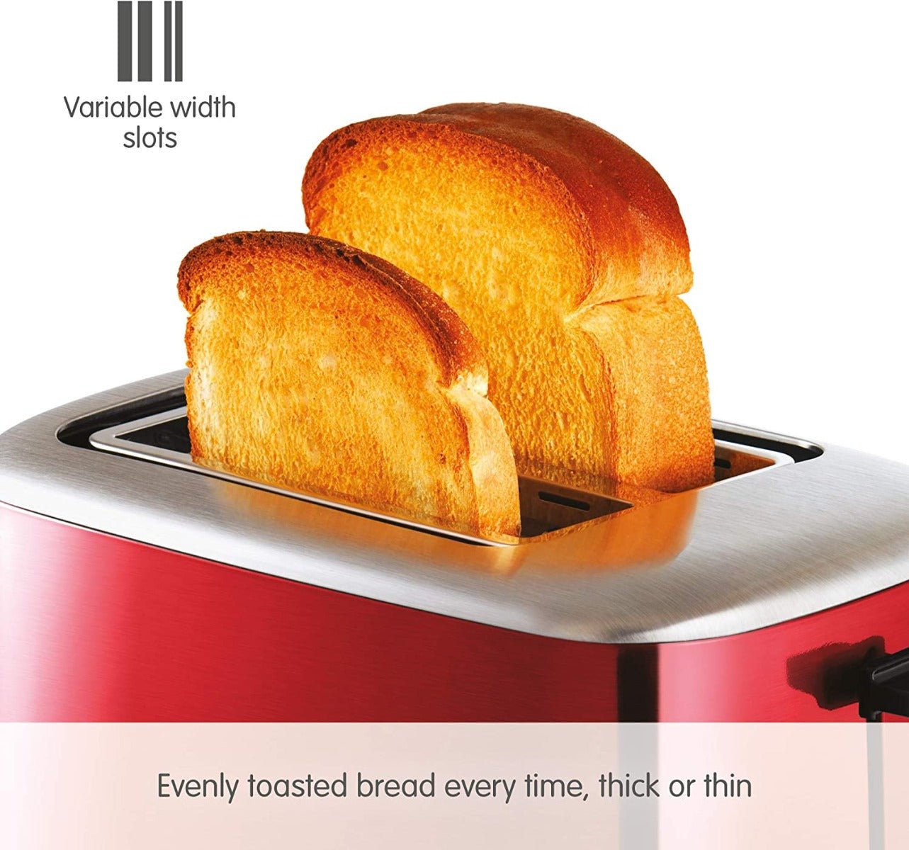 Morphy Richards 220 volts toaster 2 slice Red 222066 220v 240 volt 222066 - 220v - 220 - Electronics