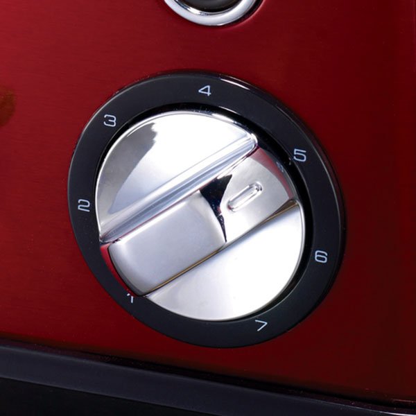 Morphy Richards 4 Slice Accents Toaster 220 240 volts Red (242004 - 00) - 220 - Electronics