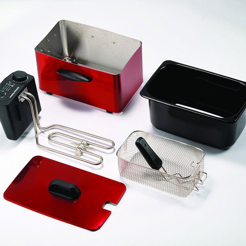 Morphy Richards Accents Deep Fryer 220 240 volts, Red - (45083 - 00) - 220v volt electronics