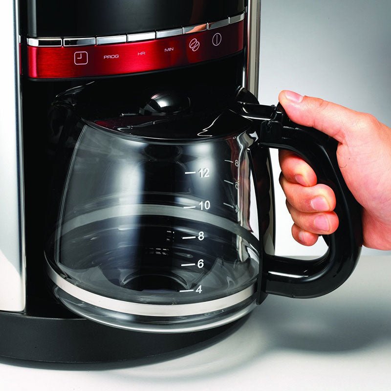 Morphy Richards Accents Digital Filter Coffee Maker 220 240 volts - Red - (47089 - 00) - 220v volt electronics