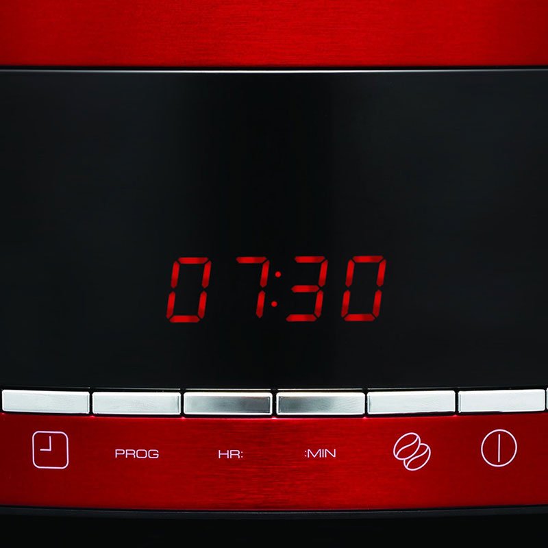 Morphy Richards Accents Digital Filter Coffee Maker 220 240 volts - Red - (47089 - 00) - 220v volt electronics
