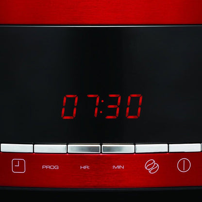 Morphy Richards Accents Digital Filter Coffee Maker 220 240 volts - Red - (47089 - 00) - 220v volt electronics