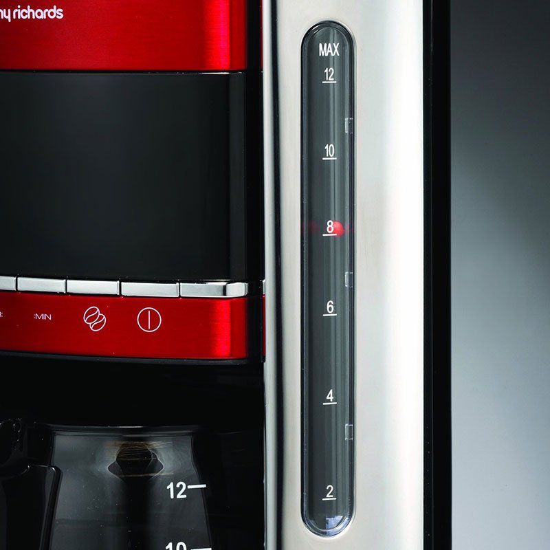 Morphy Richards Accents Digital Filter Coffee Maker 220 240 volts - Red - (47089 - 00) - 220v volt electronics
