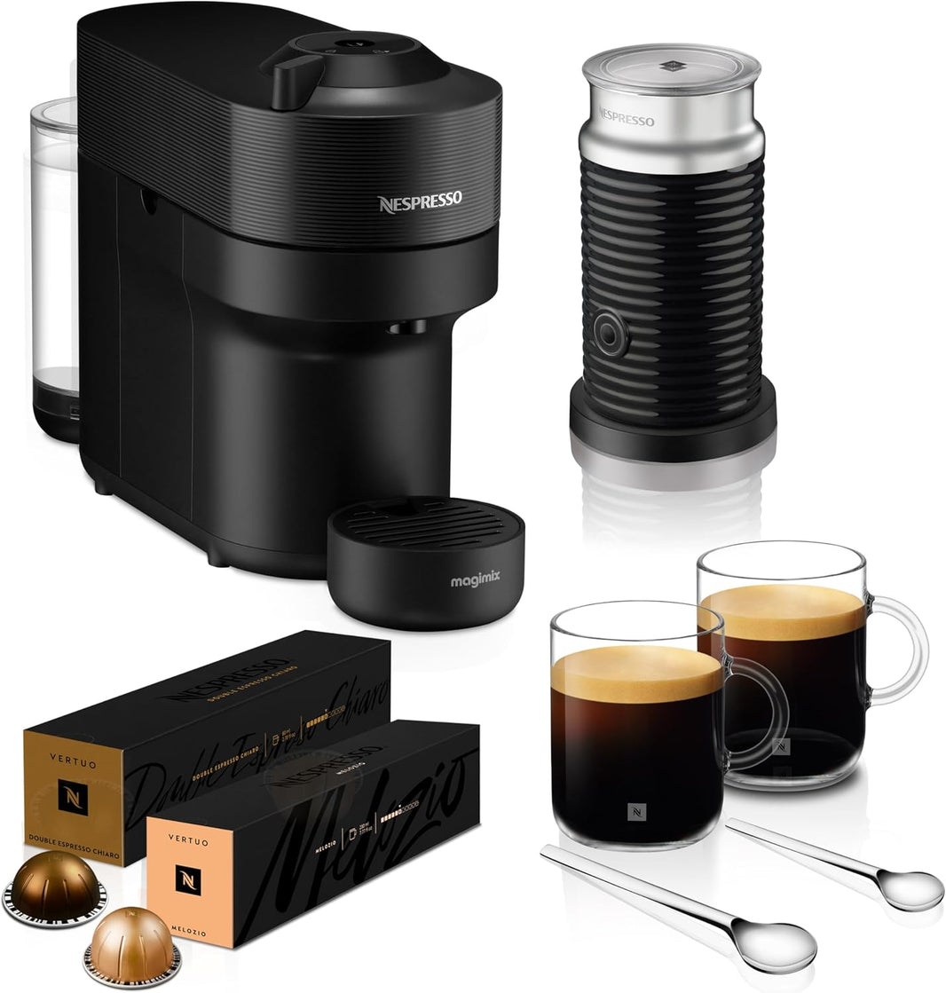 Nespresso Vertuo 220 volt coffee maker package 220v 240 volts nespresso package with milk frother 20 pods mugs and spoons - 220 - Electronics