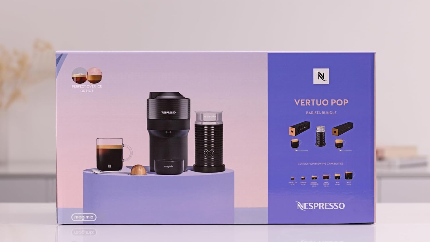 Nespresso Vertuo 220 volt coffee maker package 220v 240 volts nespresso package with milk frother 20 pods mugs and spoons - 220 - Electronics