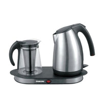 Nikai 220 volts Kettle NKT1730S Stainless Steel Kettle with Tray and Glass Pot 220v 240 volt 50 hz - 220 - Electronics