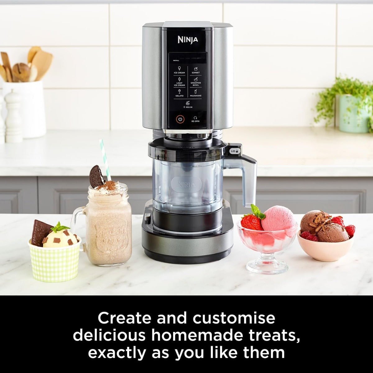 Ninja CREAMi 220 volt Ice cream maker NC300/220v icecream maker gelato sorbet smoothie mulkshake maker 220v 240 volt 50 hz - 220 - Electronics