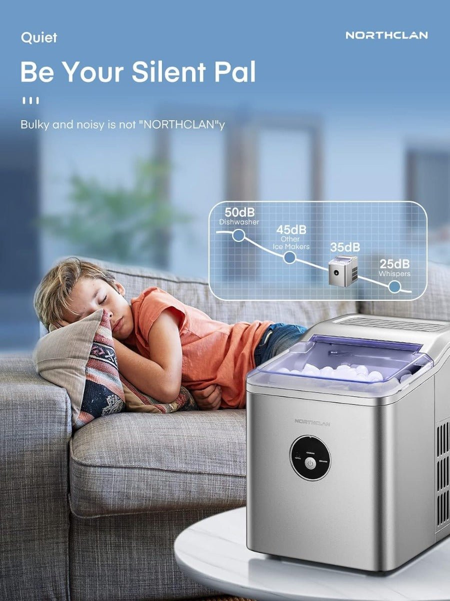 Northclan 220 volts Ice Maker 220 volts 50 hz ice cube maker counter top 2 Liter water tank ICM1226 - 220 - Electronics