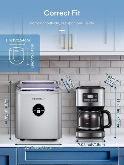 Northclan 220 volts Ice Maker 220 volts 50 hz ice cube maker counter top 2 Liter water tank ICM1226 - 220 - Electronics