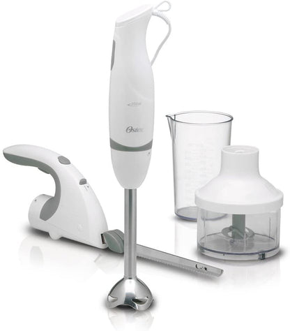 Oster 2619 220 Volt 3 - in - 1 Hand Blender, Chopper and Electric Knife - White - 220 - Electronics