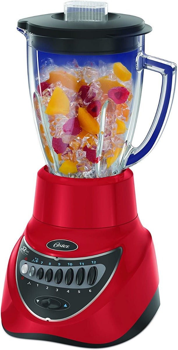 Oster BLSTEG7805R 12 Speed Blender 450 watts Red Color Glass Jar 220 Volt Blender - 220v volt electronics