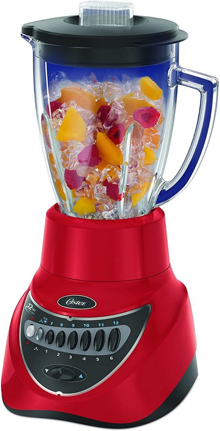 Oster BLSTEG7805R 12 Speed Blender 450 watts Red Color Glass Jar 220 Volt Blender - 220v volt electronics
