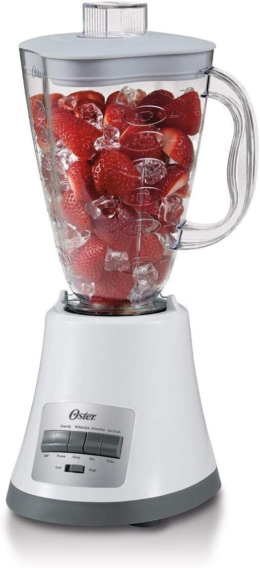 Oster BLSTMP White 8 Speed Plastic Jar 220 volt Blender 6 Cup 220v 240 volts 50 hz - 220 - Electronics