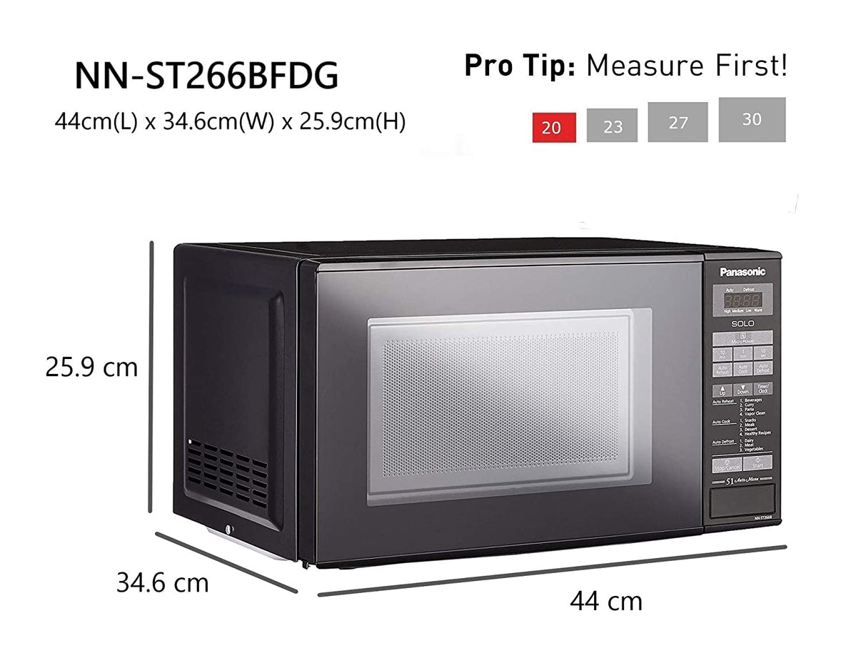 Panasonic 220 volt Microwave NN - ST266B 20 liter Black 220v 240 volts 50 hz - 220 - Electronics