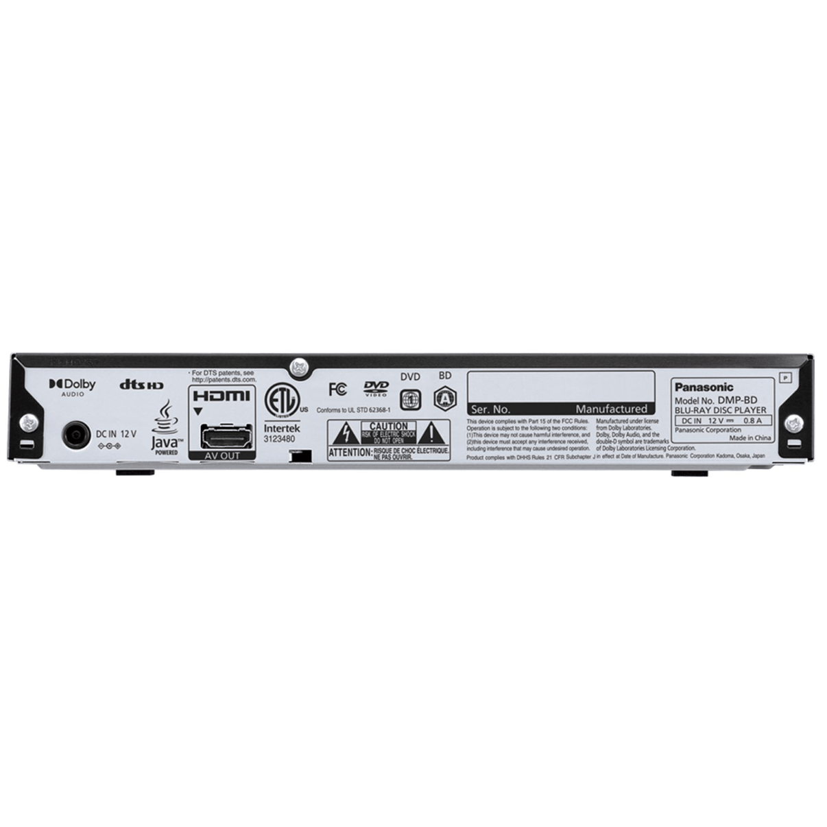 Panasonic DMP-BD Region Free Blu-ray player - 220-electronics.com