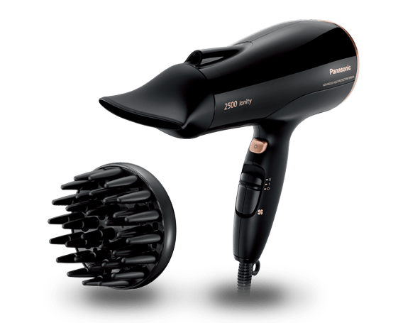 Panasonic EH - NE84 Professional Ionic Hair Dryer 220v 240 volt 50 hz Black 2500 Watts with Concentrator and Diffuser Nozzles - 220 - Electronics