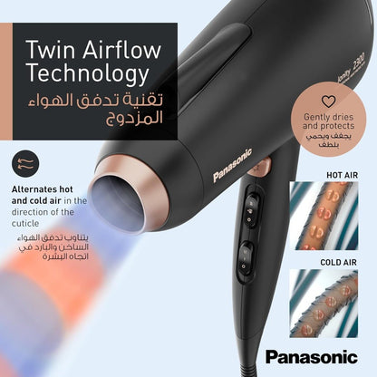Panasonic EH - NE86 hair dryer 220 volt 240 volts blow dryer Panasonic type g plug type e adaptor - 220 - Electronics