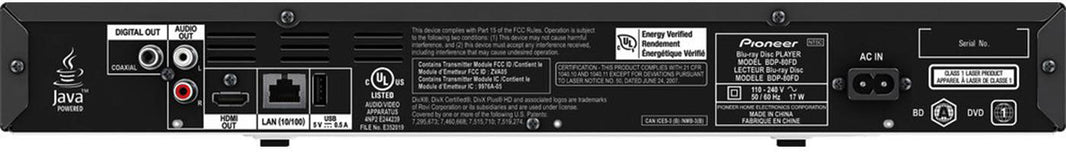 Pioneer BDP - 80FD Elite Multi - Region Code Free DVD Blu - ray DVD Player - 220v volt electronics