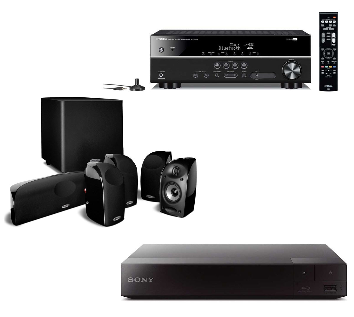 Polk Audio TL1600 Home Theater System Blu - ray & Receiver Combo Package - 220 - Electronics
