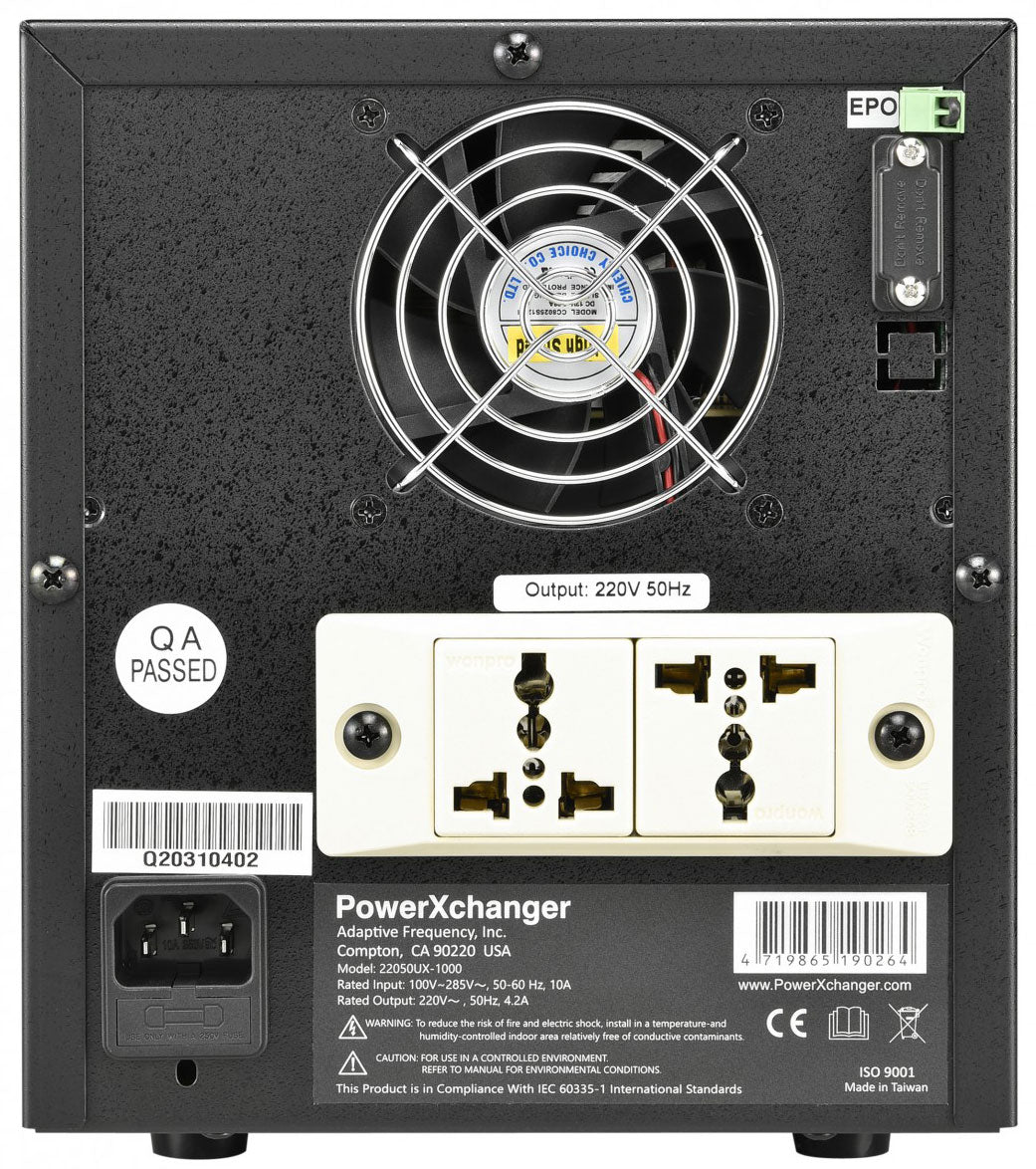 Power X - Changer 22050UX - 1K Frequency & Voltage Converter - 120v /60hz Input, 220v/50hz Output - 220 - Electronics