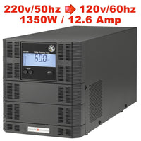 PowerXchanger Step Down 220 volt to 120 Volt 60Hz step down voltage converter 1350 watts 12.6 Amp 12060EX - 12 - 220 - Electronics
