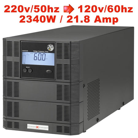 PowerXchanger Step Down 220 volt to 120 Volt 60Hz step down voltage converter 2340 Watts 21.8 Amp 12060EX - 21 - 220 - Electronics
